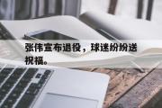 IMdianjing通用版-张伟宣布退役，球迷纷纷送祝福。