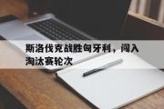 IM电竞app 下载安装安卓版-斯洛伐克战胜匈牙利，闯入淘汰赛轮次